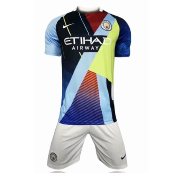 Maillot Football Manchester City Édition Commémorative Enfant 2019-20 Bleu Clair